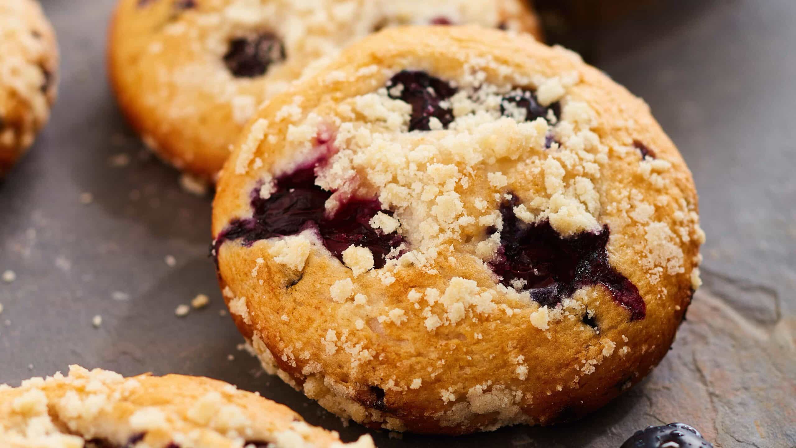 muffin ai mirilli con pochi zuccheri